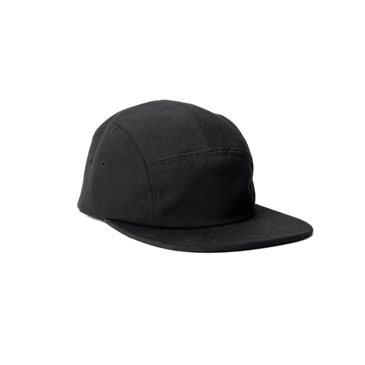 recycled-poly-flat-brim-5-panel-hat-t0 Web_PDP-FlatBrim5PanelHat_Studio_Front_Black.jpg